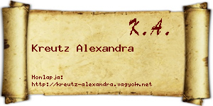 Kreutz Alexandra névjegykártya